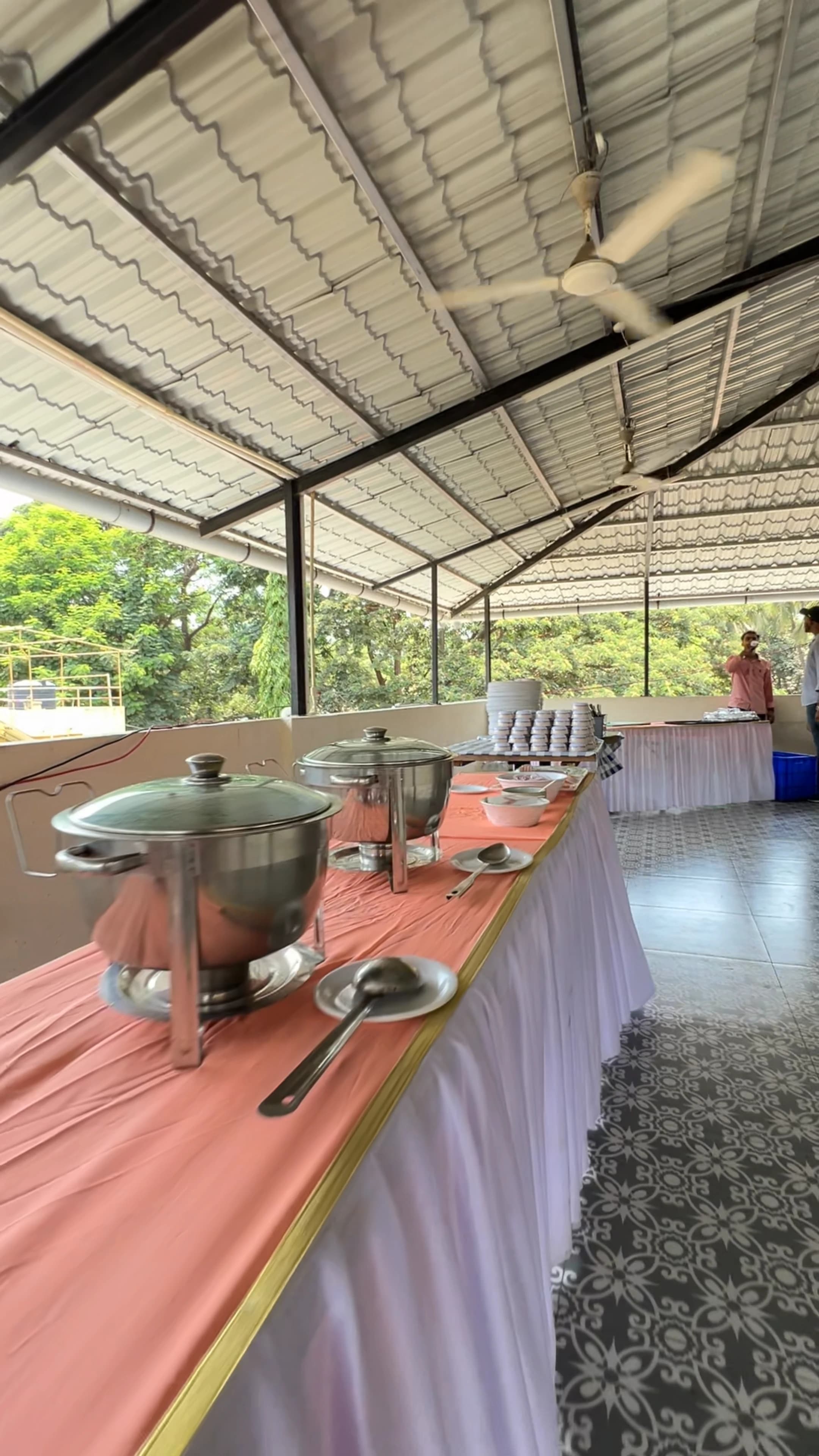 Covered Outdoor Buffet Feast Dining Area
