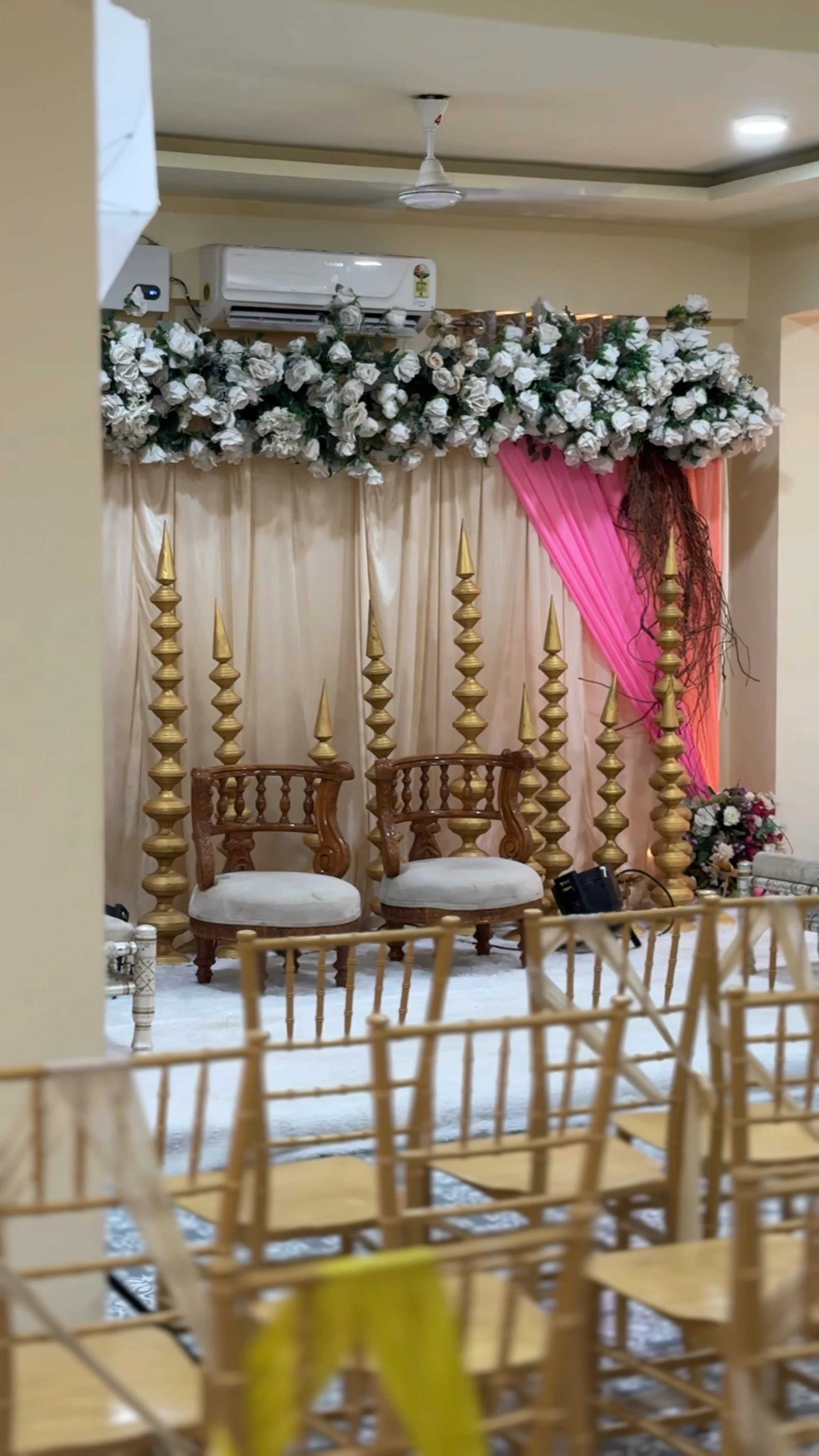 Grand Wedding Mandap & Floral Stage Setup