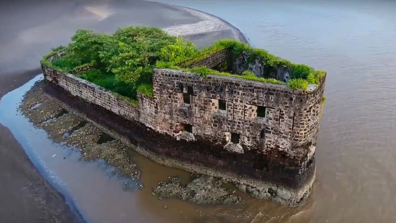 Scenic historic Kelva coastal route with palm trees and ocean views